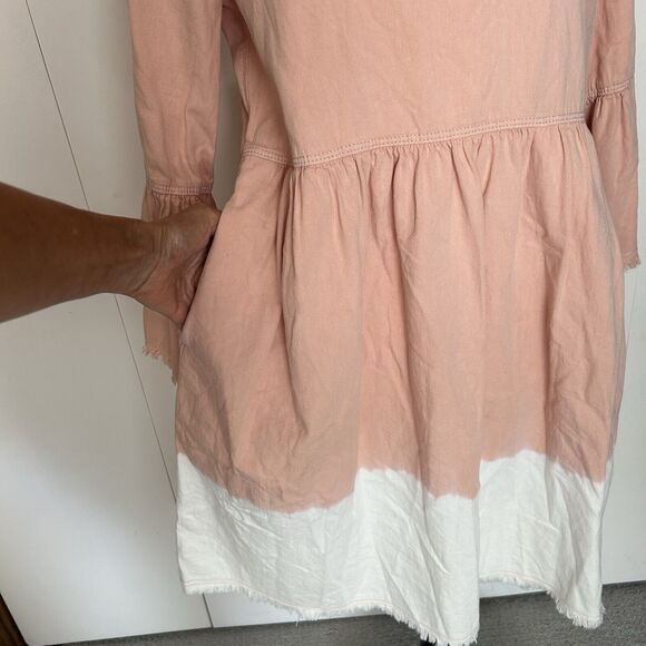 Anthropologie Holding Horses Lilibet Dip Dyed Ombre Relaxed Boho Dress Size 4 - Picture 10 of 11